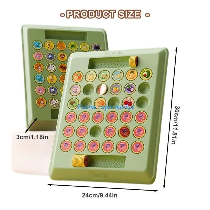 090B Memory Game Matching Memory Matching Board Game for Kids Animal/Fruit Chess Matching Cards Educational Toy Gifts