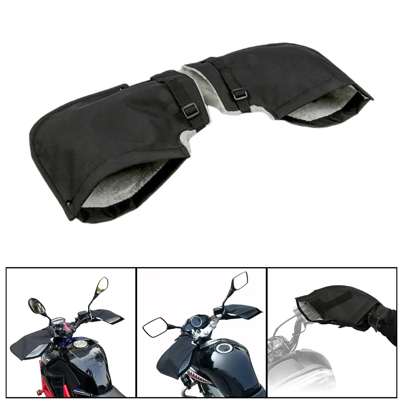

Motorcycle Gloves Mittens Waterproof Hand Protectors Covers for Bicycle Snowmobile Motorcycle Handlebar Cold Weather