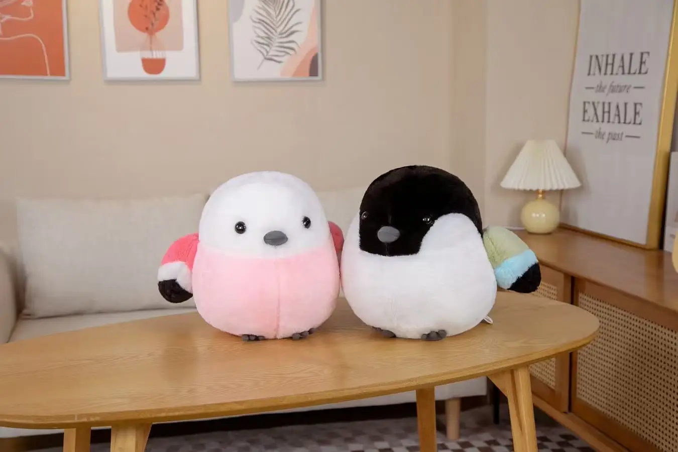 40/50 ซม.จําลอง Chubby BIRD Plush ของเล่นตุ๊กตาการ์ตูนอะนิเมะน่ารักหมอนตกแต่งบ้านเด็กของขวัญวันเกิด Dol