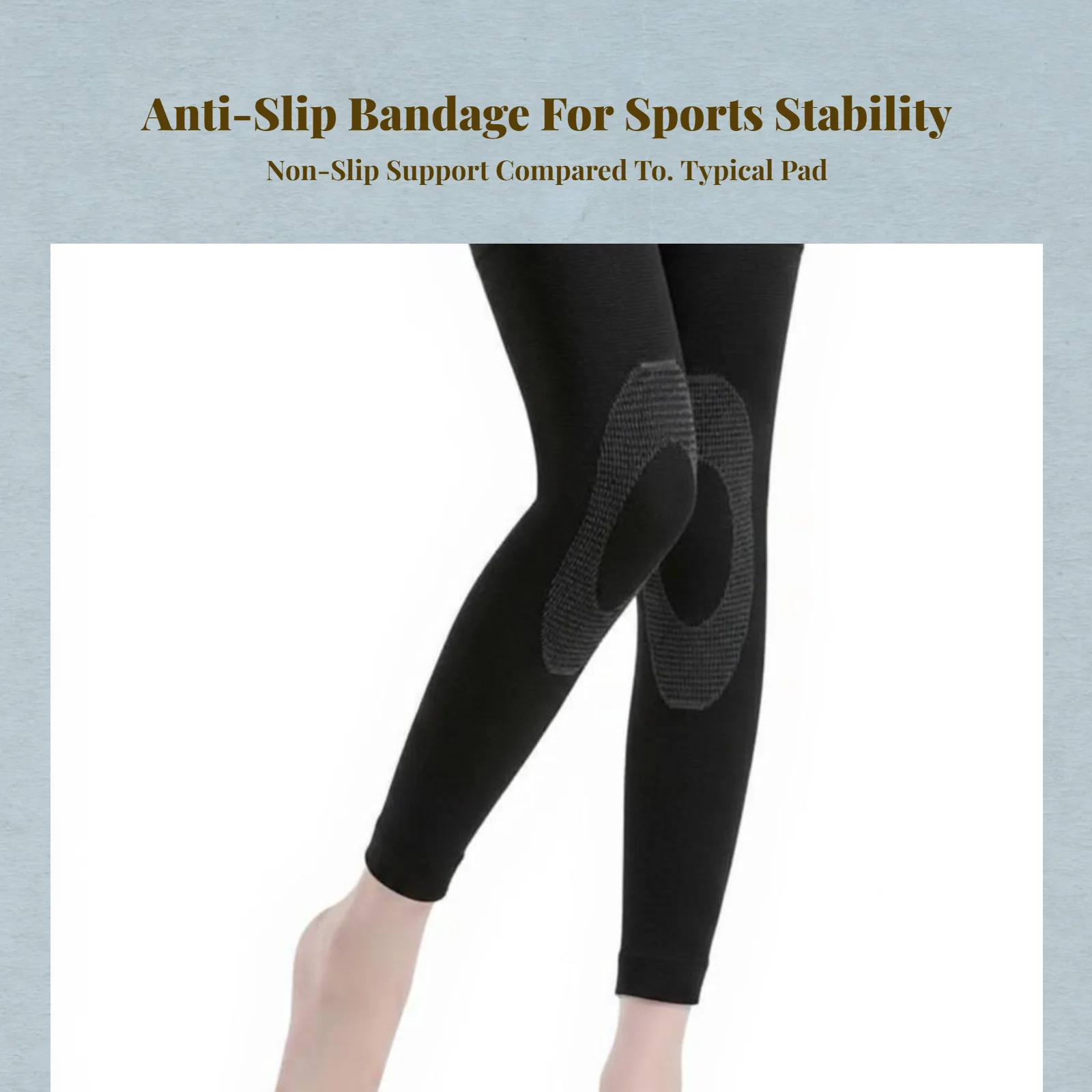 

Наколенник, компрессионный бандаж, нескользящий, с длинным ремешком