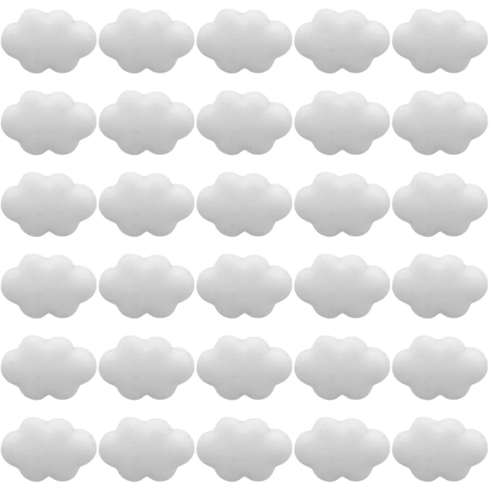

30pcs Cream White Cloud Resin Thumbtacks Cute Creative Pegs DIY Cork Board Push Pins Office Supplies Soft Bulletin Accessories