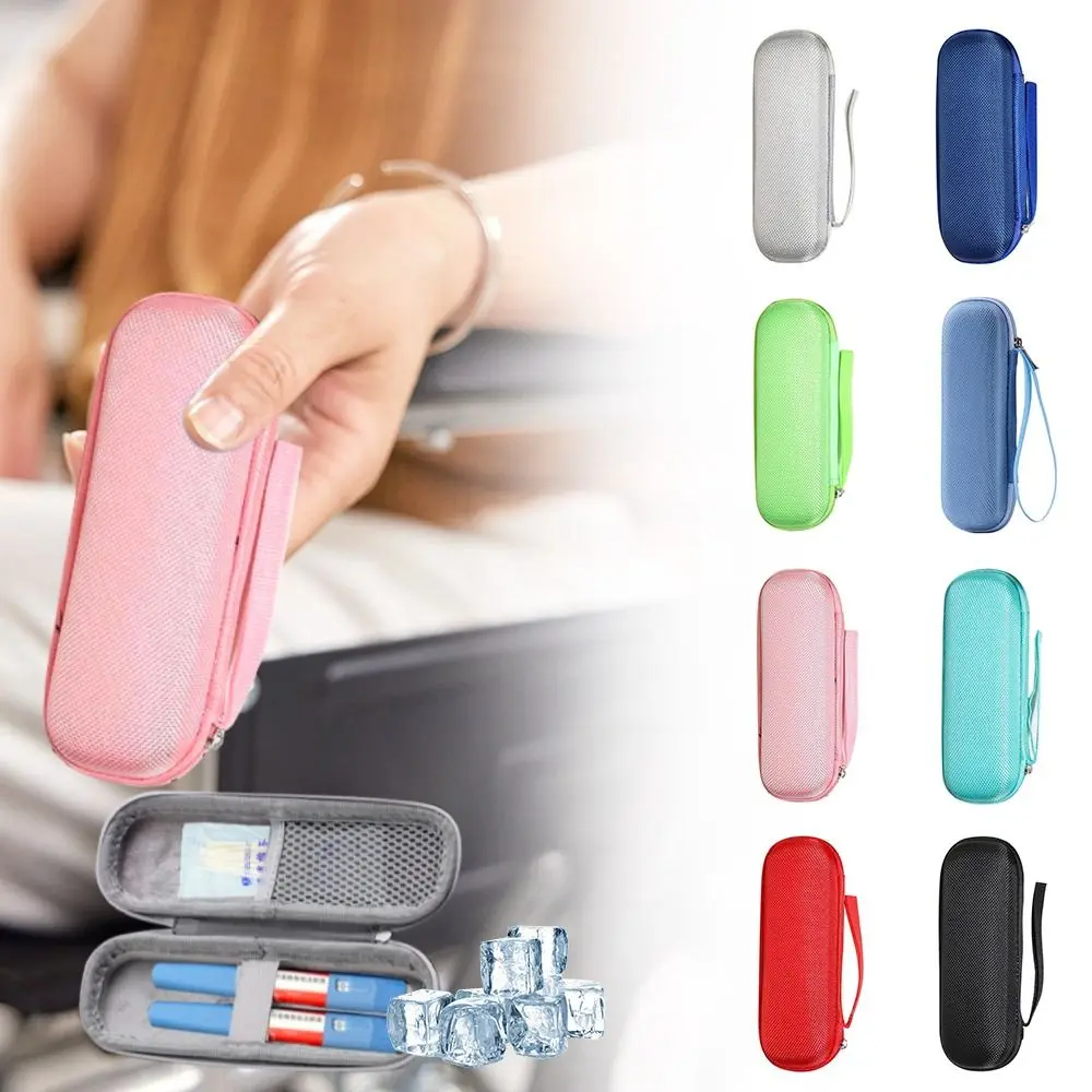 EVA Insulin Cooling Bag Waterproof Solid Color Pocket Pill Protector Thermal Insulated Glaciated Cold Storage Bag Diabetics