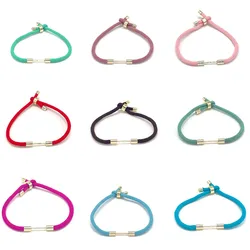 10pcs Braided Nylon Cord Pendant Bracelets Making Slider Adjustable Semi-finished DIY Jewelry