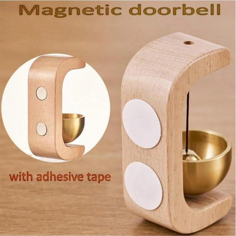 Wind chime suction door entry magnetic wooden doorbell shop door reminder bell new Chinese decoration