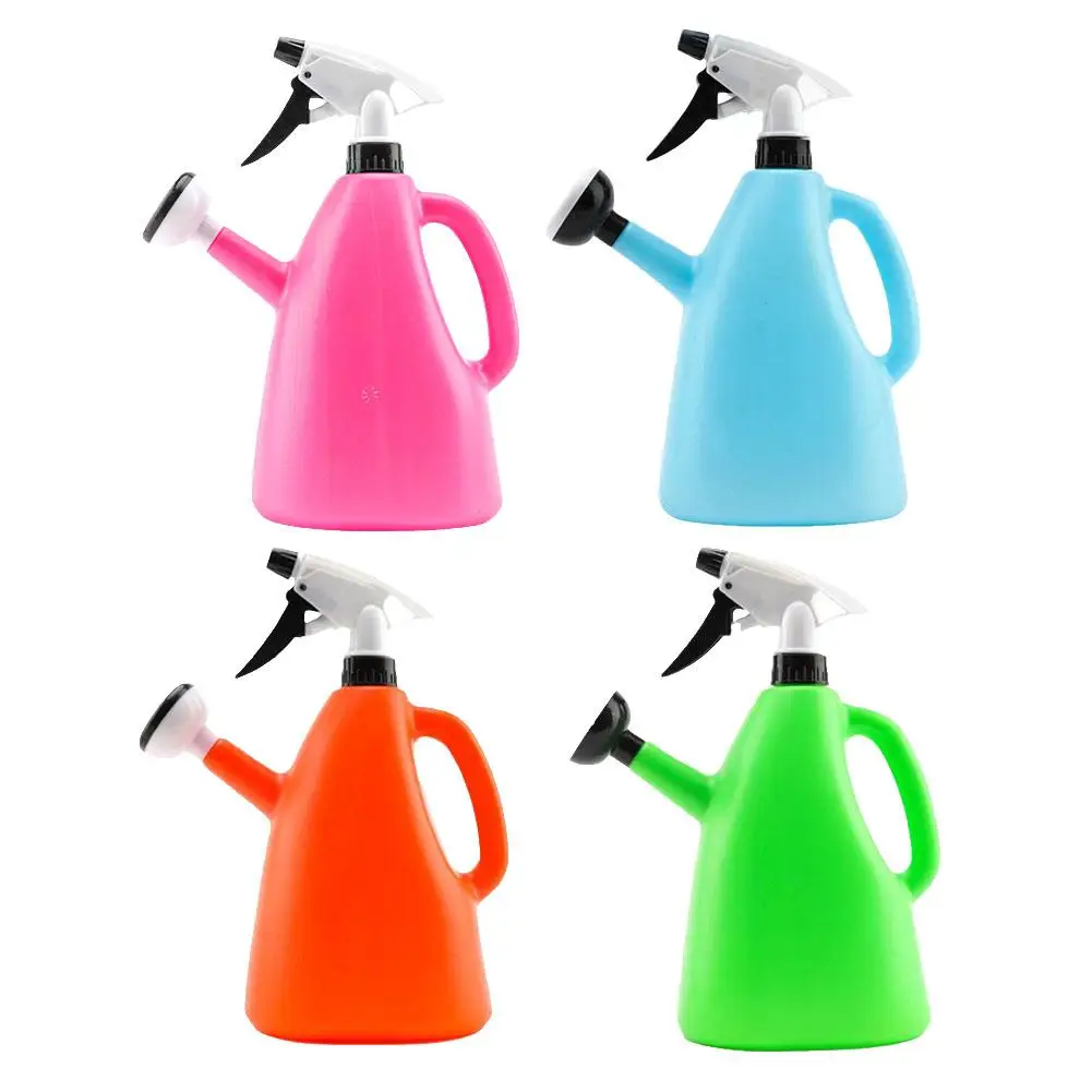 2 in 1 물뿌리개 플라스틱 정원 식물 압력 분무기 물 주전자 실내용 1L 꽃 다기능 원예 도구