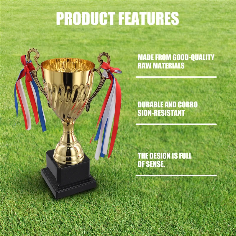 Piala Piala Emas 2Z-11.4 Inci untuk Kompetisi Pertemuan Olahraga Penghargaan Tim Pemenang Sepak Bola dan Suvenir Pesta Kompetisi