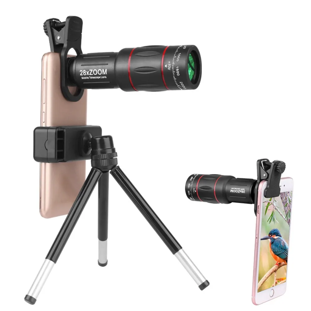 

Universal HD Optical Cell Phone Lens Telephoto Lens Tripod Monocular Zoom Cell Phone Lens Monocular 18x25 Mobile Phone Lenses