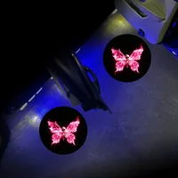 4pcs Door Light Logo LED Projector Car Door Step Courtesy Welcome Lights Cute Pattern Girl Gift Projection Light Festive Atmosphere Door Night Light 3