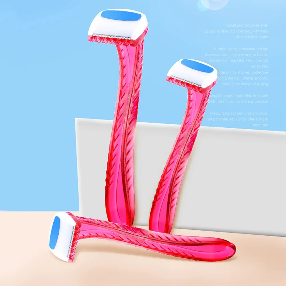 3PCS Lady Bikini Razor Shaver Private Body Trimmer Ideal For Bathrooms Disposable Travel Safety Shaving Hair Remover