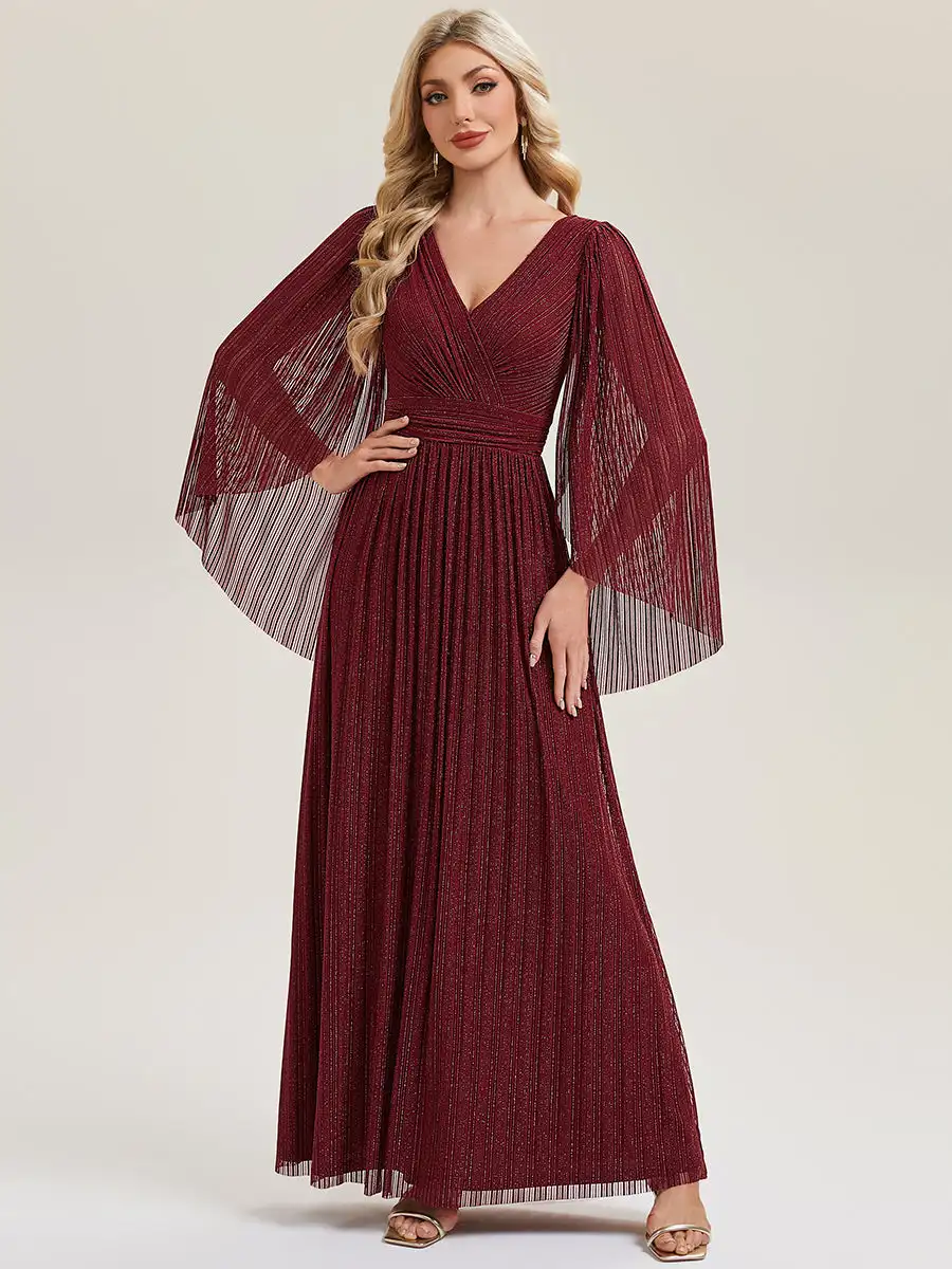 elegant-evening-dresses-deep-v-neck-long-sleeve-batwing-floor-length-2025-ever-pretty-of-a-line-burgundy-bridesmaid-dresses