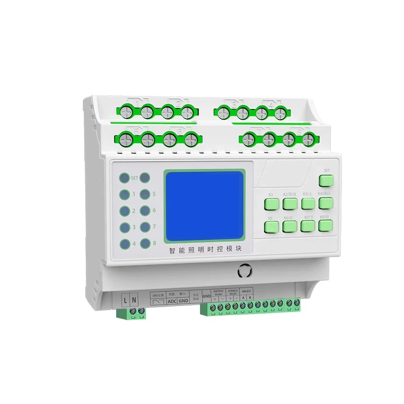Smart Lighting Control Module RS485 Communication Centralized System With Time Control Longitude Latitude Switch 6 Circuit