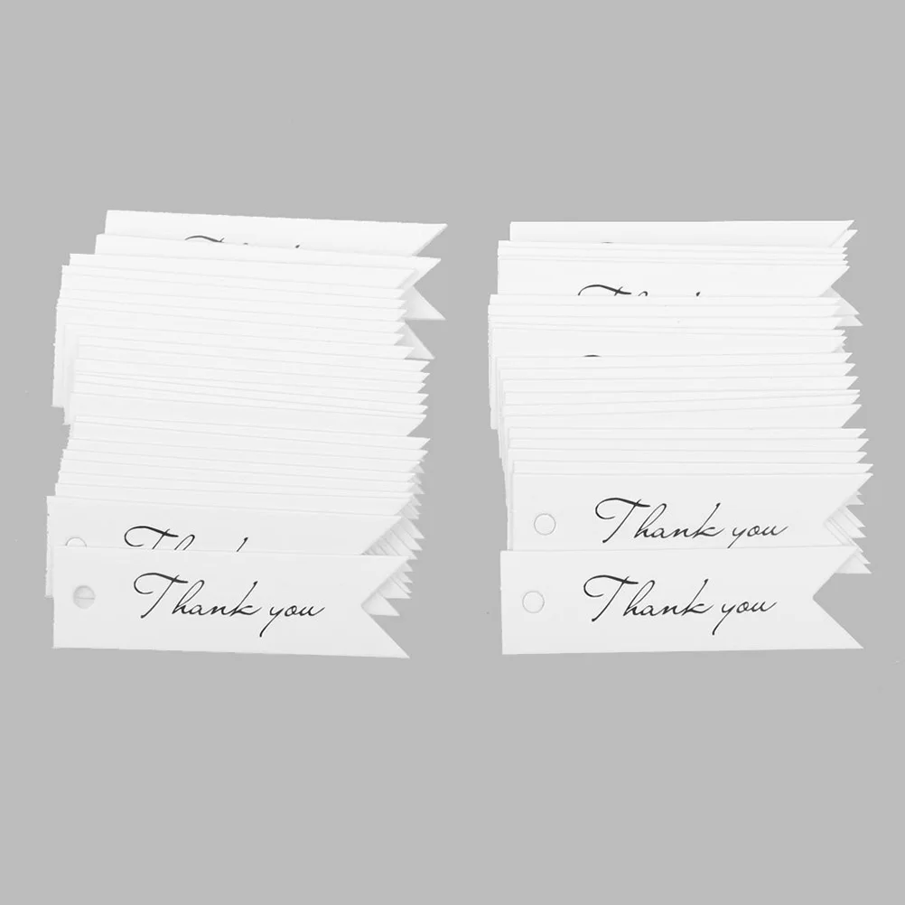 

100pcs Kraft Wedding Favor Tags with Thank You Letter for Gifts Decorations Thank You Letter Lace Card Stationery