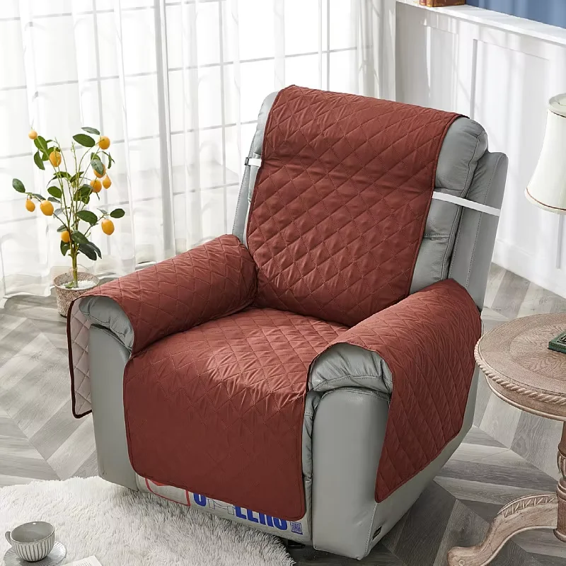Antislip fauteuil stoelhoes effen kleur gewatteerde stoel hoes anti-slijtage relax fauteuil kussen voor woonkamer thuis