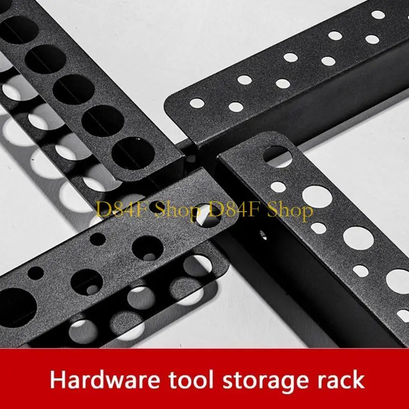 D84F Heavy Duty Metal Wall Tool Organizers Rack With Rust Resistant Coating For Efficient Garage Storage Neat And Easy Access