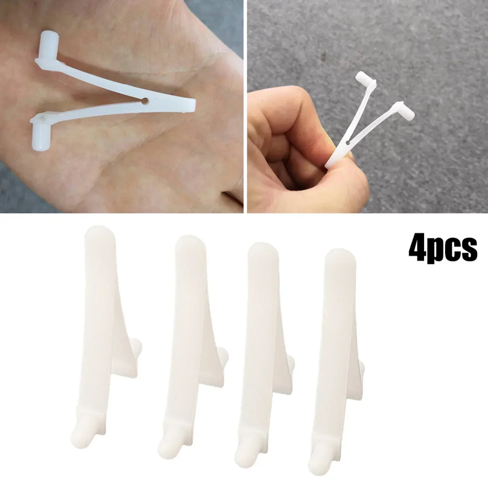 V Style Spring Clip V-clips Swimming Pool Swimming Pool White 4pcs Accessories Cleaning Tool For Telescopic Rod TOOL NEW