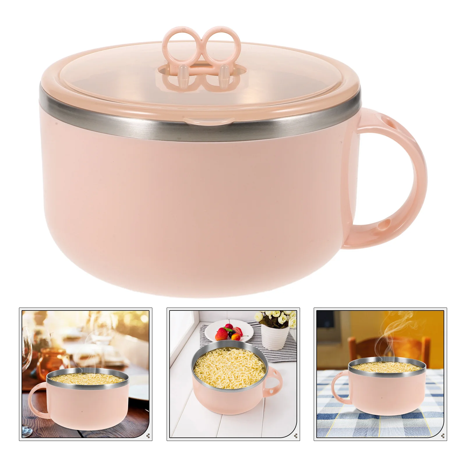 

1200ml Medical Stone Food Container Large Capacity Detachable Non Stick Easy Clean Soup Noodle Bowl Medical Stone Bowl