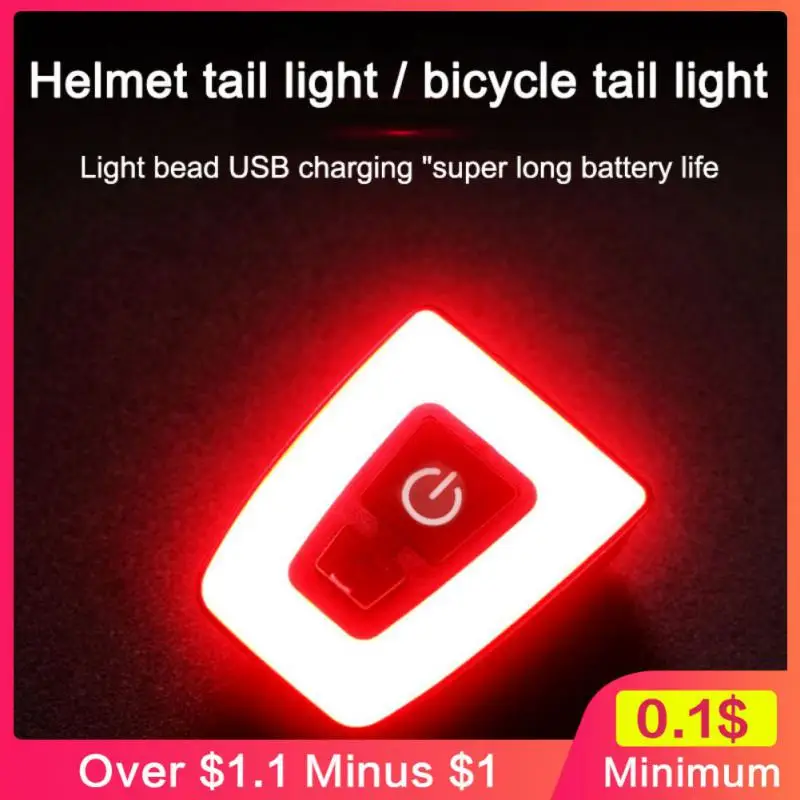 Ventilated Helmet Tail Light Humanized Hiking Lamp Light Bike Lamp Breathable Safety Lamp 220mah Capacity