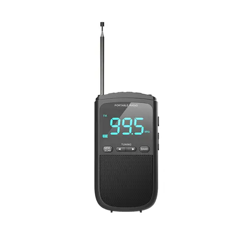 Pocket Mini Weather Radio Music Player Emergency Battery Manual Power Generation Portable Multi-function AM/FM Radio 87.5-108MHz