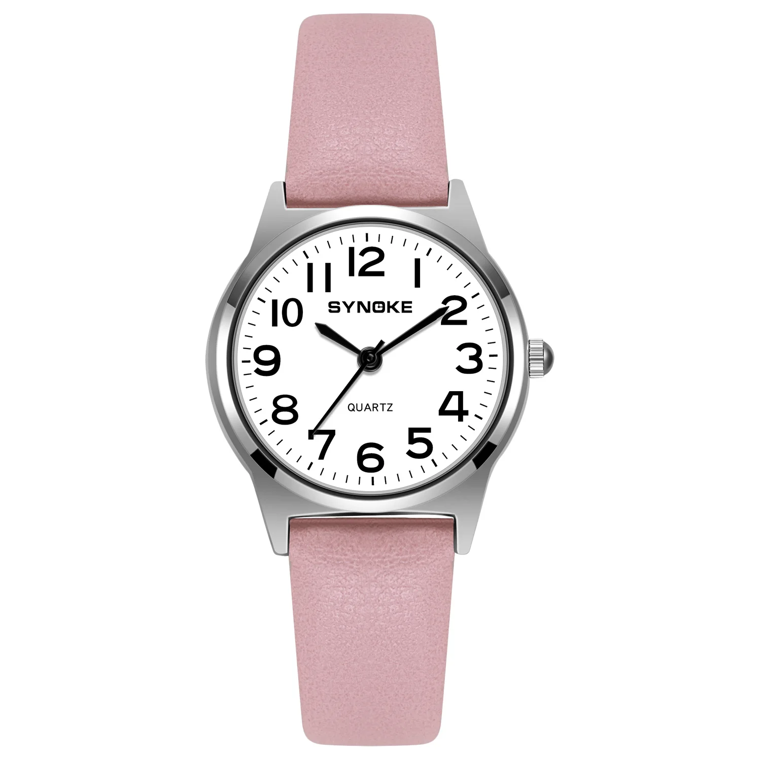 

SYNOKE Children Watch Metal Case Leather Strap Kids Watch Sport Quartz Watch Waterproof Watches For Student Boys Girls