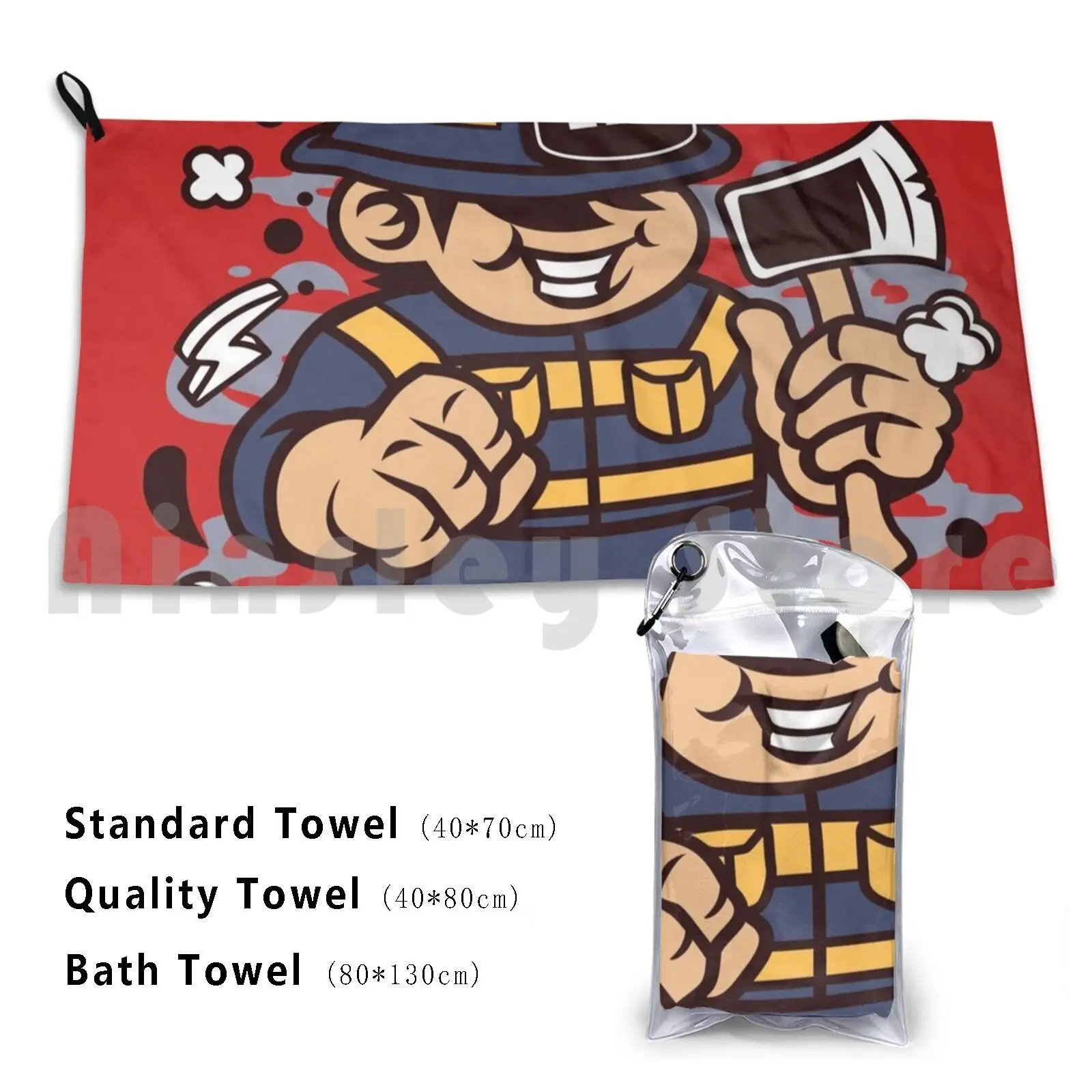 Towel Firefighters Cartoon Character-Every Day They Face New Dangers And Every Day They Find Ways To Fix Them