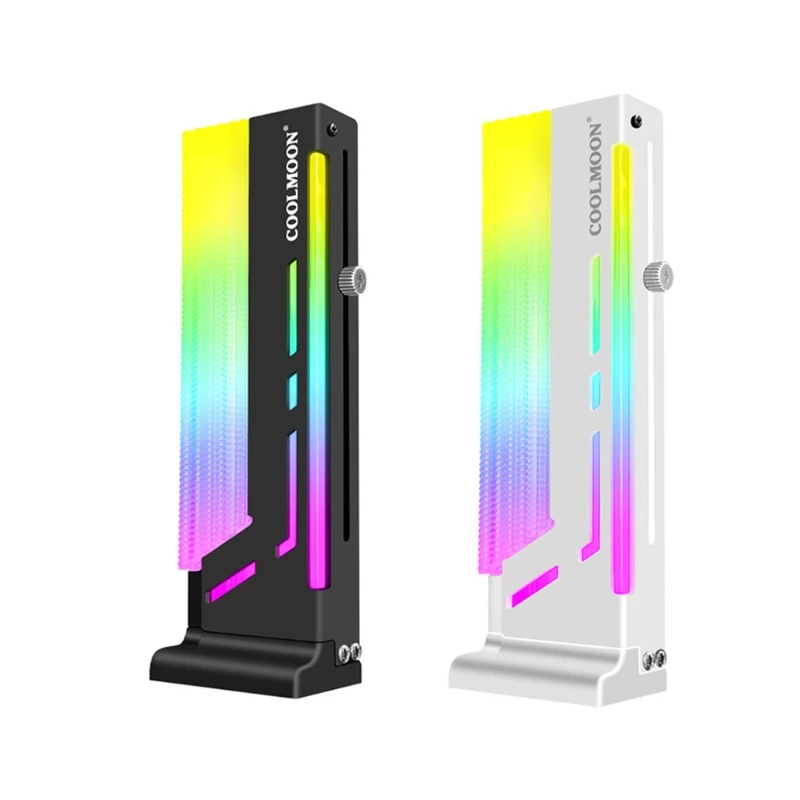 

Coolmoon CM-GH2 Vertical GPU Support Bracket Colorful 5V A-RGB Bracket Computer Graphics Video Card Stand GPU Holder Dropship