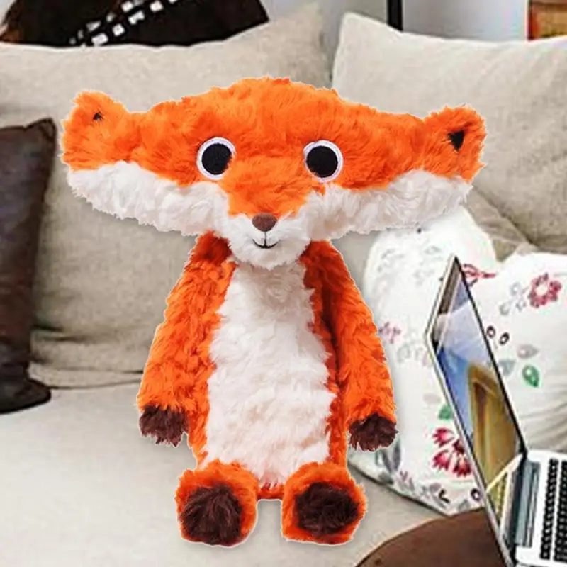 Fox Plush Funny Fox Stuffed Plushie Toy Soft Collectible Cuddly Stuffed Animal Cute Fox Cuddly Hugging Pillow Cushion Stuffed