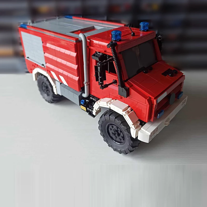 Véhicules de sauvetage urbain, modèle MOC, briques de construction U5023, camion de pompier, technologie modulaire, cadeaux de vacances pour enfants, jouets à assembler, costume