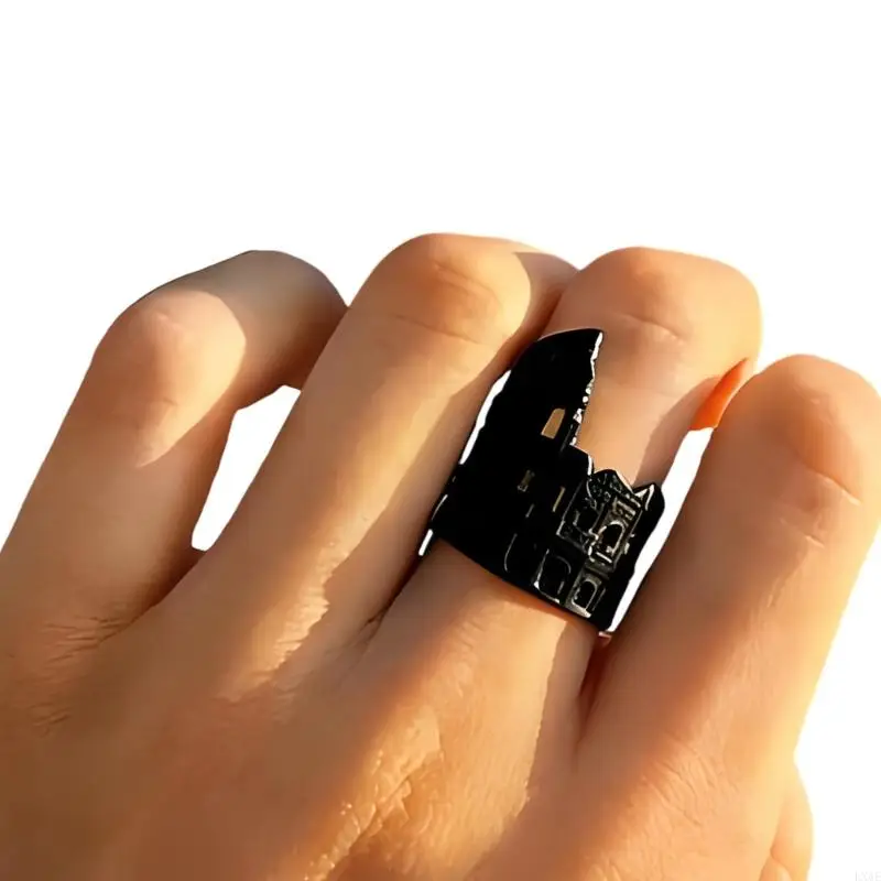  Fashion Forward Unisex Ring Historical Colosseums Shaped Finger Ring Accessories