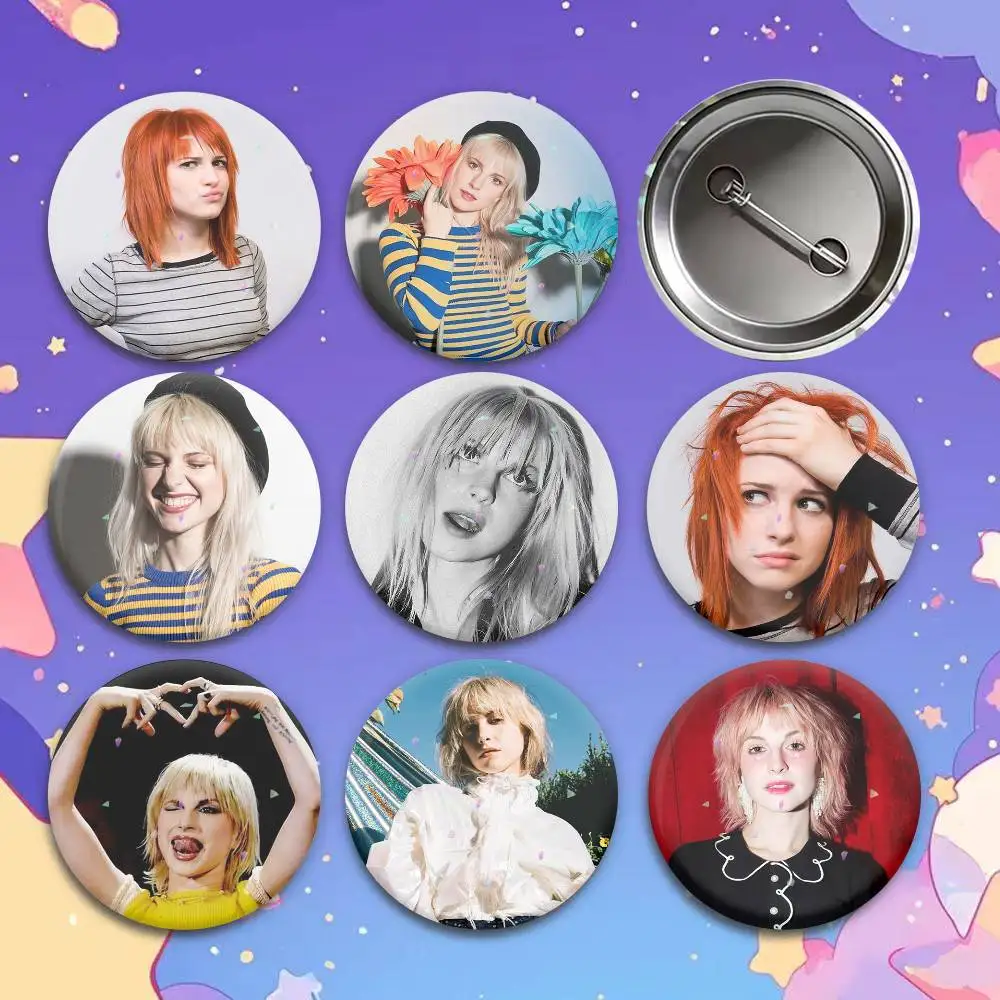Singer Hayley Williams  Button Pins Backpack Clothing Decor Brooch Badge Jewelry Gifts for Kids