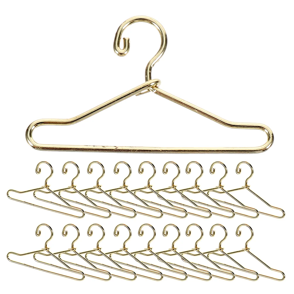 24 Pcs Mini Hanger Small Clothing Rack Clothes Storage Accessories Iron Baby