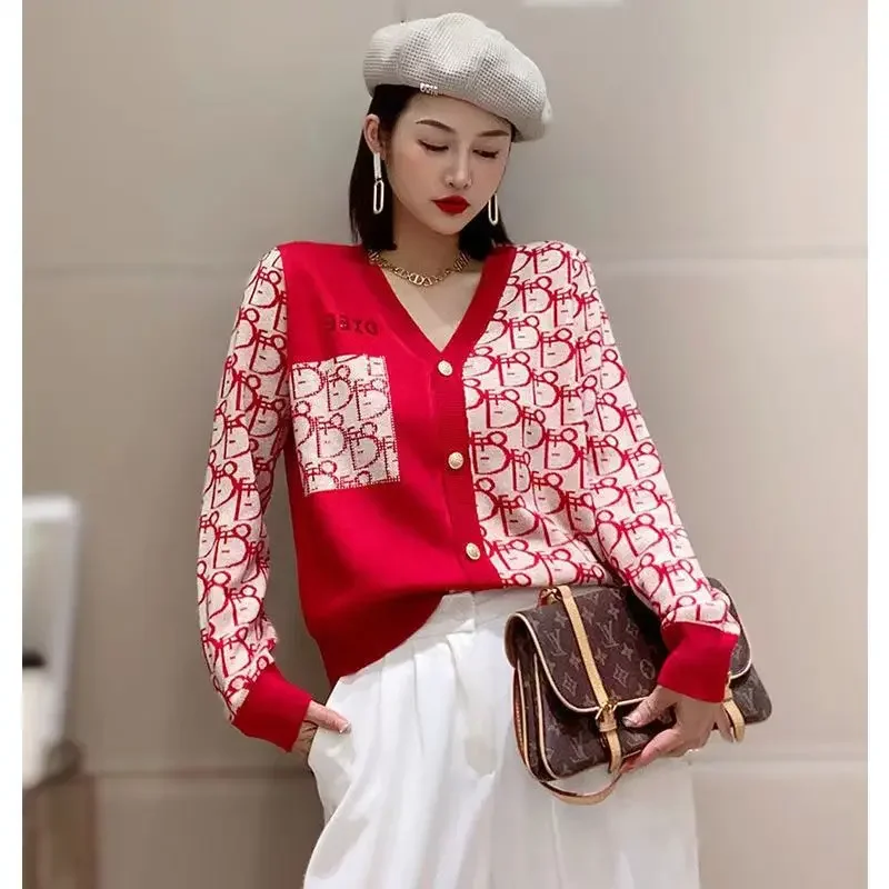 Golf Clothing Korean Golf Sweater Women Golf Wear 2024 Spring New Shirt Women Knit Cardigan Top Golf Supplies