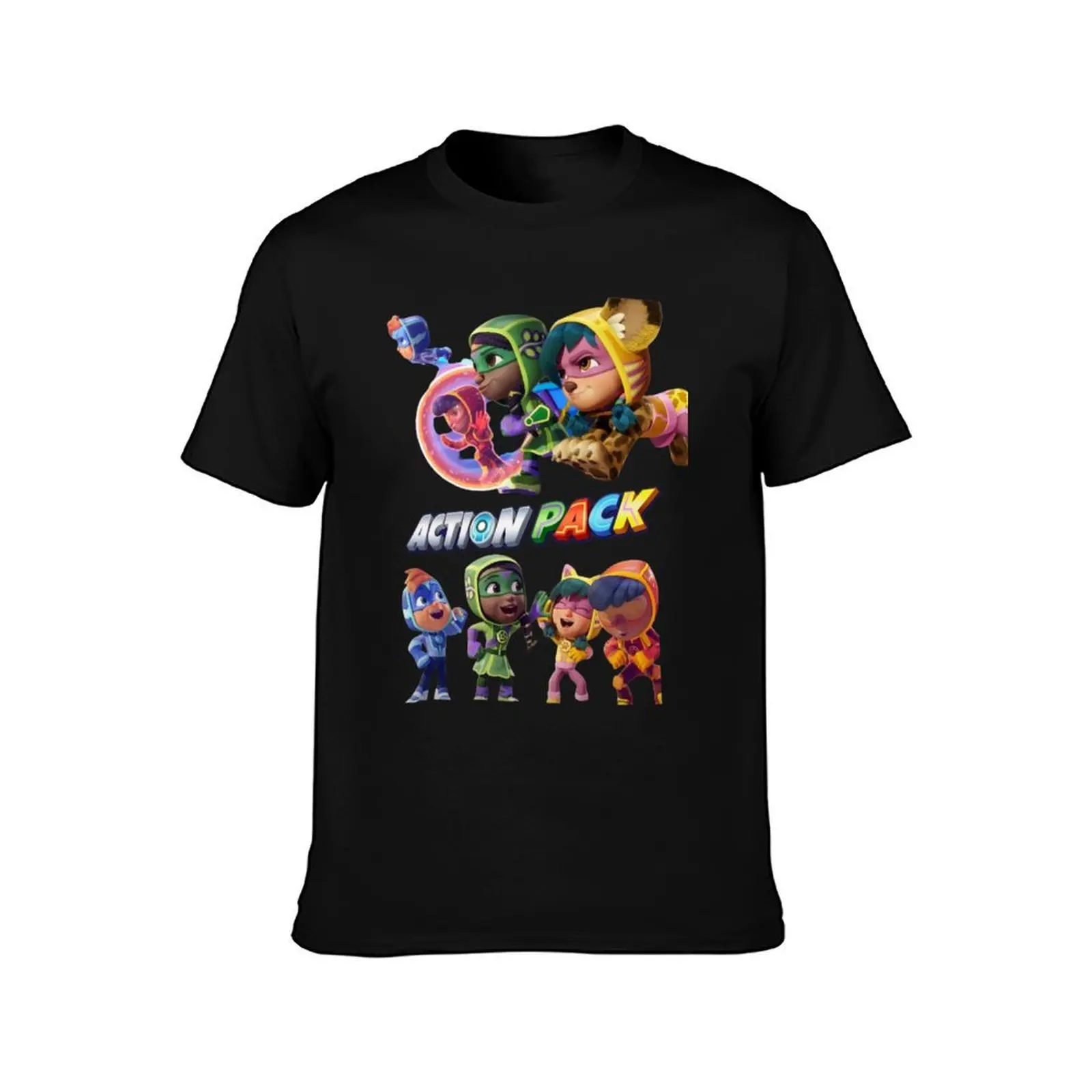 Action Pack (2) T-Shirt Plus Size Simple Casual Top