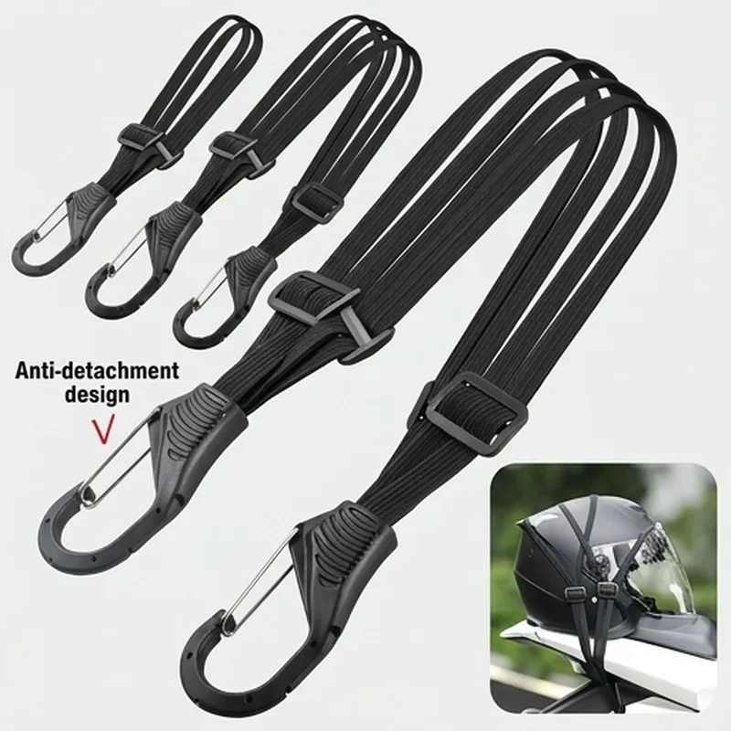 Motorcycle Luggage Strap Universal Elastic Suitcase With Safety Hook-Versatile Helmet Mesh Gear Transport Durable
