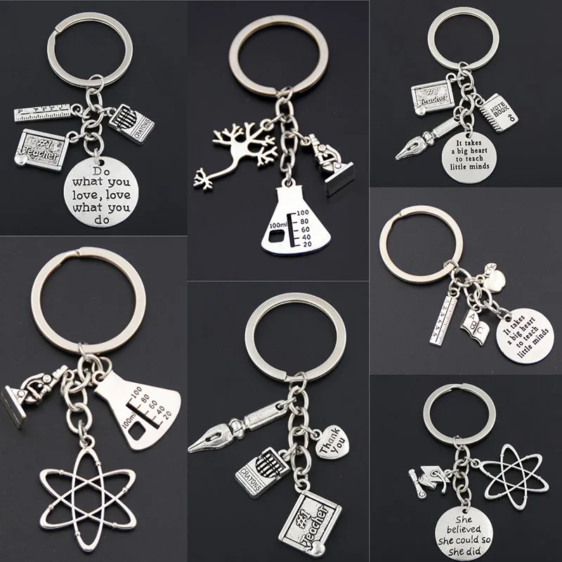 10Pcs/Set Multiple styles Keychain Daddy Car Key Pendant