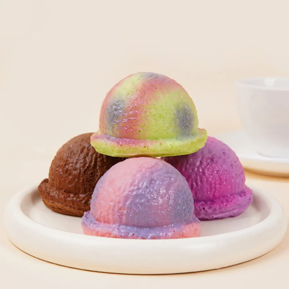 

6Pcs Faux Ice Cream Balls Realistic Simulation Dessert Props Photography Cake Decor Kitchen Party Display Fake Dessert
