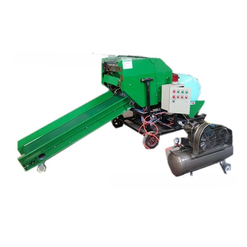 Straw forage baling and laminating machine, breeding farm fermentation baling and laminating machine