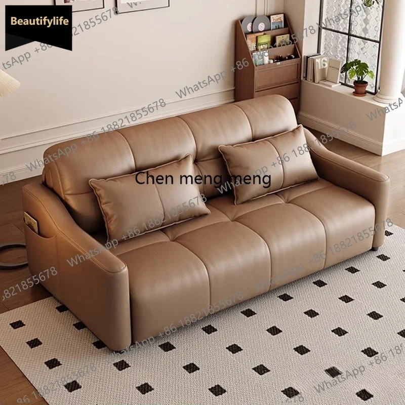 

Q181 Smart Sectional Reclining Sofas Italian Luxury Leather Study Living Room Sofas Puff Modular Home Furniture Divano Letto