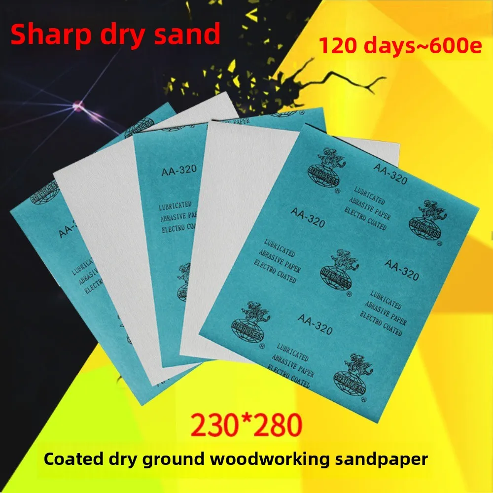 

10PCS: Dry grinding sandpaper paint woodworking polishing silicon carbide sandpaper coating white sand