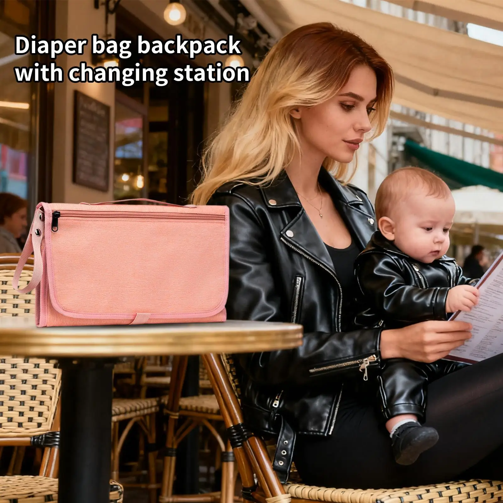 Diaper Bag Large Capacity Storage Pouch Baby Diaper Bag With Changing Pad For Everyday Beach Travel Short Trips Family Outings