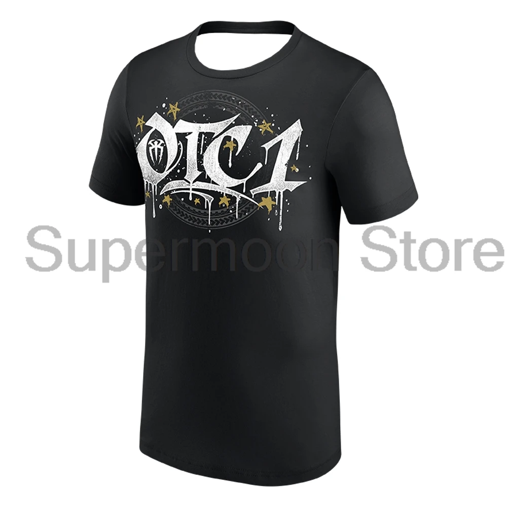 Roman Reigns Gold OTC1 T-shirt O-Neck Short Sleeve Streetwear Women Men Outdoor Sportwear Tops