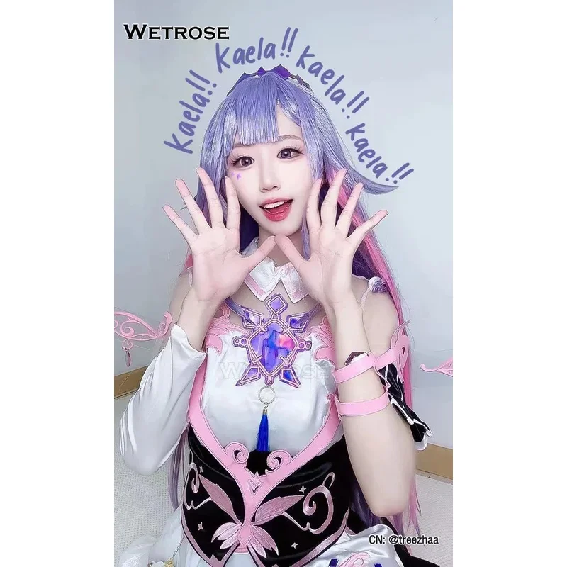 【Wetrose】أزياء كوسكي بيجو التأثيرية Hololive EN الجيل الثالث مجيء هولو مجموعة كاملة من شعر مستعار للهالوين Vtuber