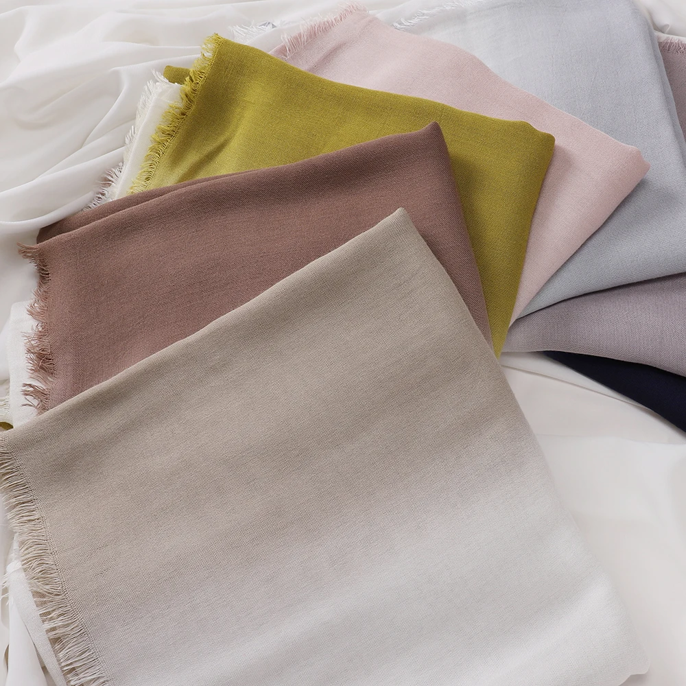 Muslimischer zweifarbiger Hijabs-Schal mit Farbverlauf, muslimischer Schal, Wickellieferant für islamische Frauen, Kopftuch, Schals – Detail 6