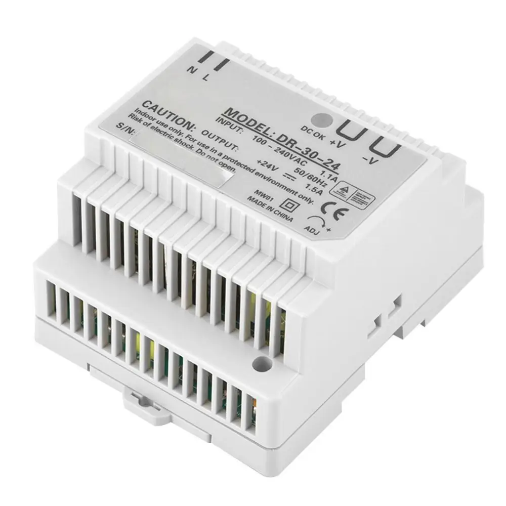 DR-30-24 30W Din Rail Power Supply Single Output 100-240 V Switching Power Supply Rail-Type Industrial Grade AC to DC Converter