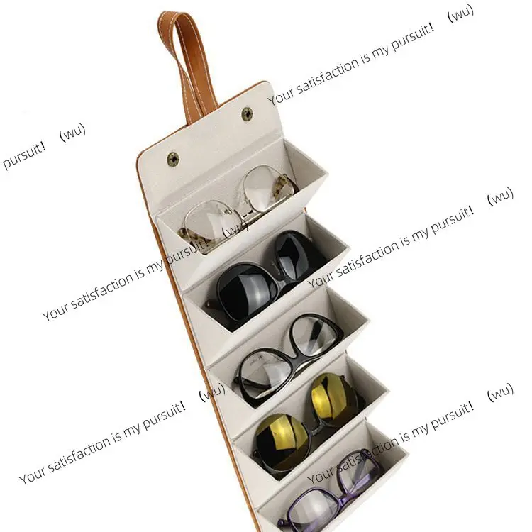 حافظة نظارات للسفر متعددة الدفع صندوق تخزين النظارات الشمسية النظارات الشمسية قصر النظر حافظة محمولة مقاومة للضغط متعددة الاتصال #5