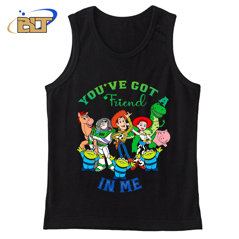 You Have Got Friend In Me Disney Toy Story Printed Children's Clothing Kids Vest Sports Top for Boys