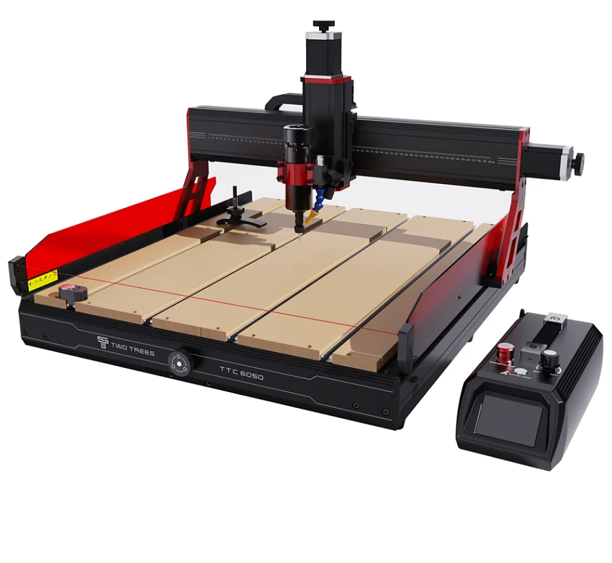 Twotrees 6050 H40 heavy du ty linear atc wooden cnc router machine for wood 4 axis controller with software