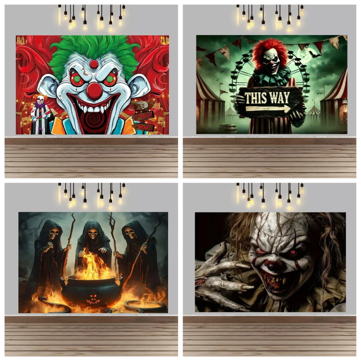 

Halloween Party Decor Backdrop Halloween Ghost Bloody And Terrifying Haunted House Ghost Decor Party Supplies Photography Props
