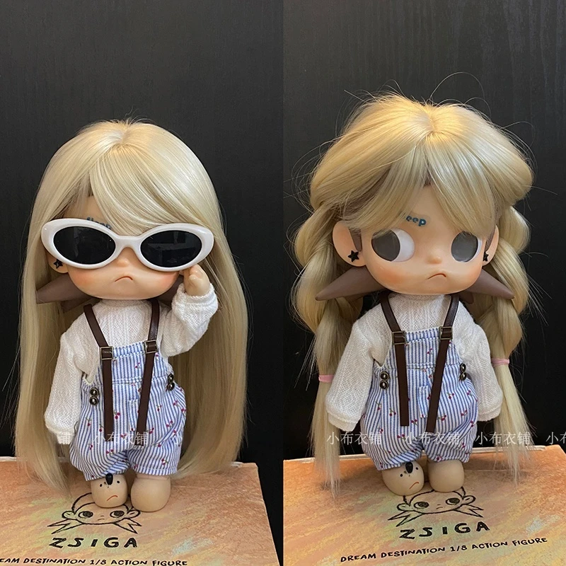 Zsiga Gazi シスターウィッグ カーリーハイライトショートストレートヘア ブライス関節人形 Bjd用