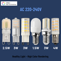 2-20pcs Mini LED G9 E14 Corn Light Bulb AC 220V 2W 3W super bright non-strobe warm white light can replace 20W 50W halogen lamp