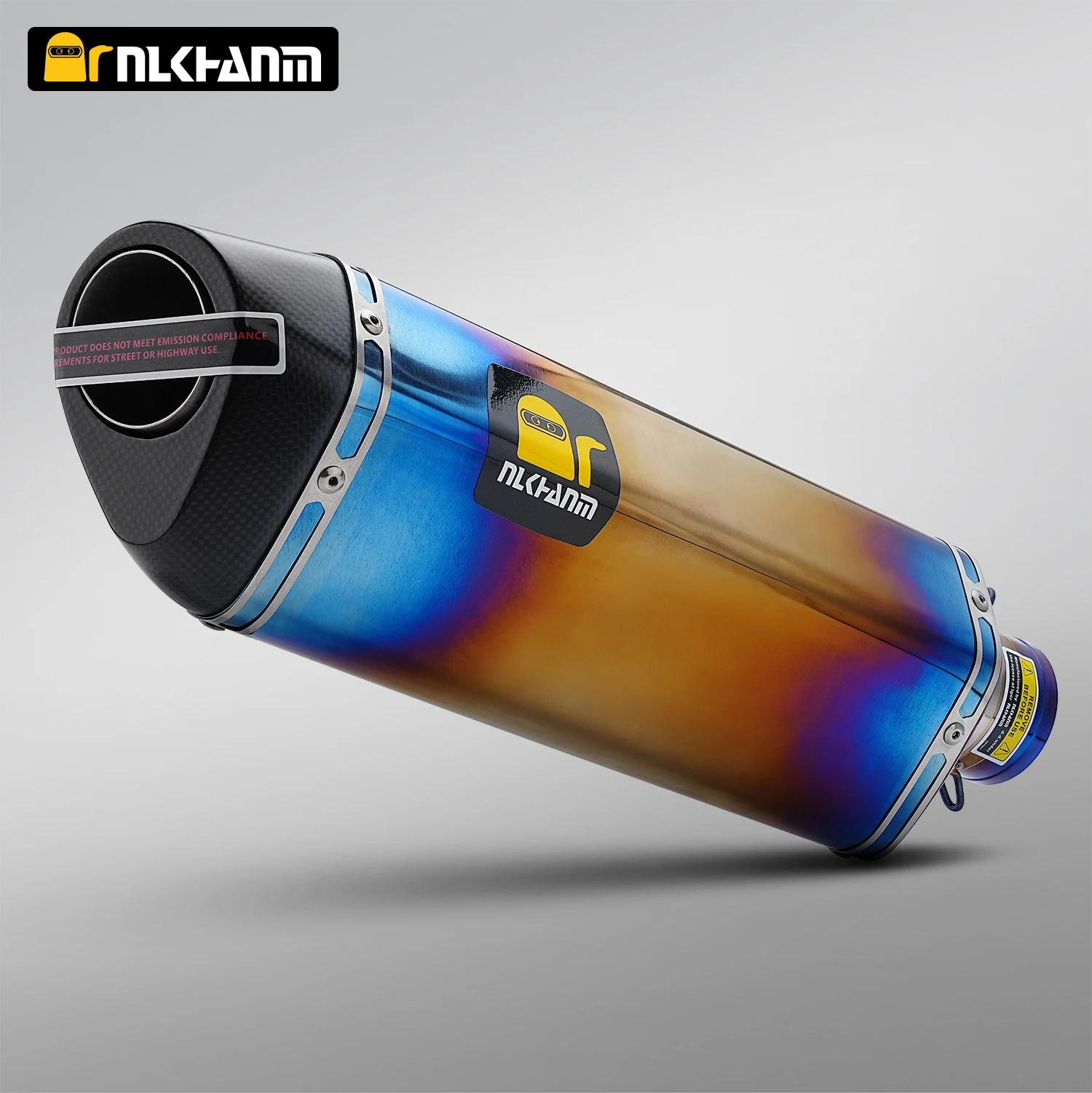 

Universal 60mm Motorcycle titanium alloy OVER racing Exhaust Systems Tail Pipe Muffler for 450SR Ninja 650 GSX750 Z900 R1 ﻿